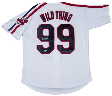 Charlie Sheen Autographed "Wild Thing" Cleveland Indians Jersey (PSA/DNA)